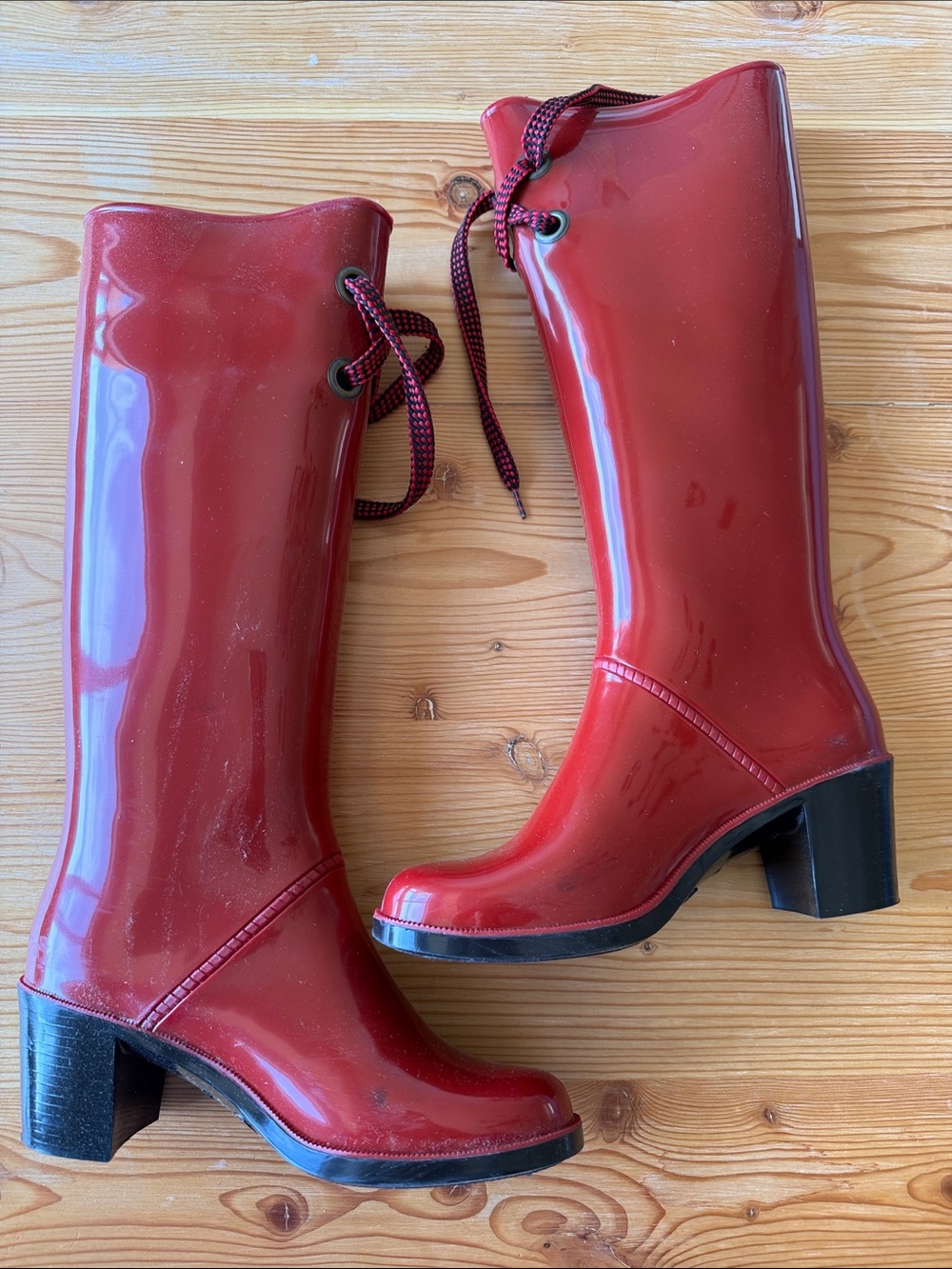 Marc Jacobs Red Patent Rain Boots - Picture 5 of 16